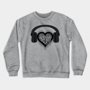 Love Music rhythm heart beat Crewneck Sweatshirt